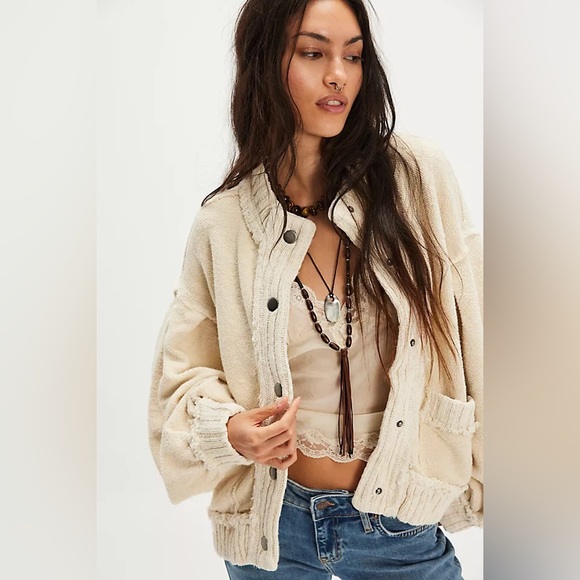 We The Free Sweaters - FREE PEOPLE We The Free Cute In This Cardigan Womens Size Small Ivory Chunky NWT